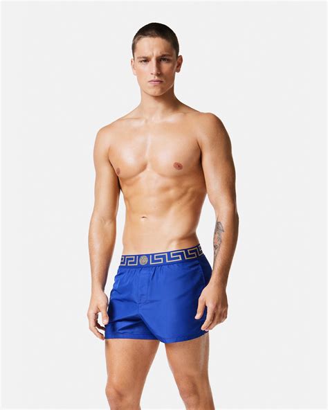 versace greca border swim shorts